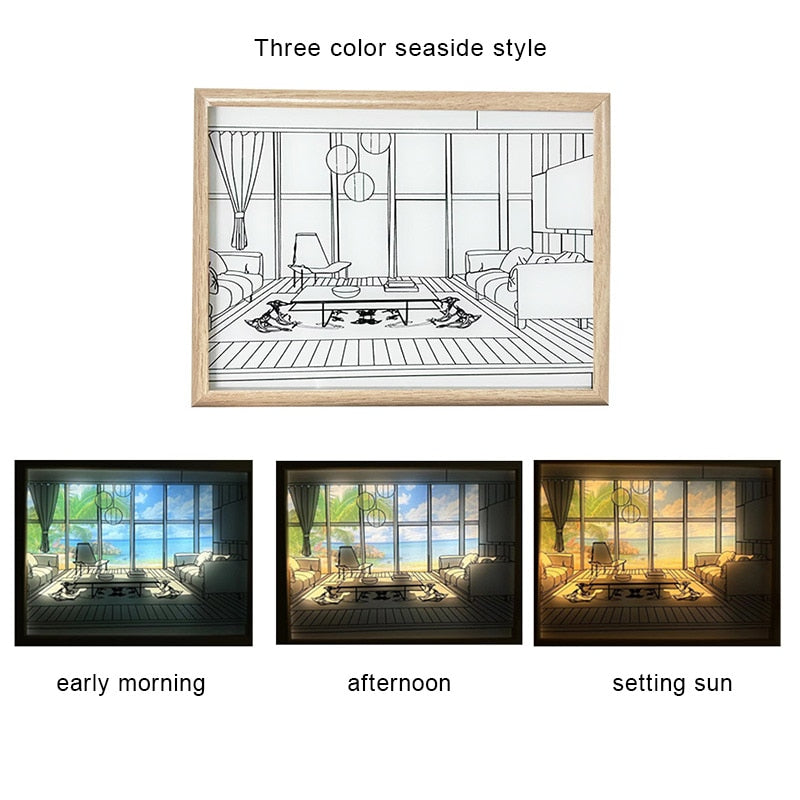 Norvo | 2D Maleri Kunst Lumina Kreativ LED Lampe