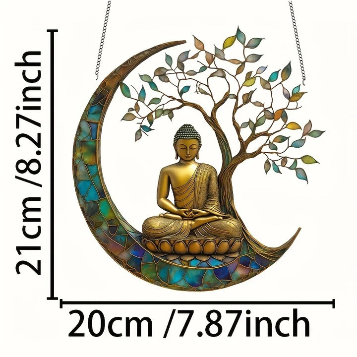Skanto | Akryl Solfanger ZenLight | 2D Buddha Dekor | Vindu & Hjem Tilbehør | Spirituell Romdesign