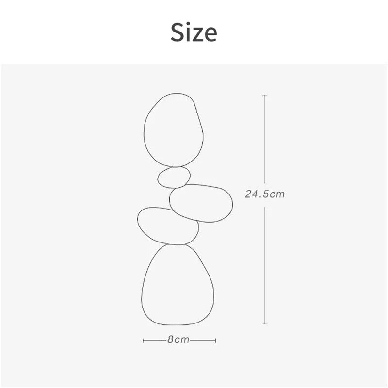 Zen Wood Stone Shape Dekor