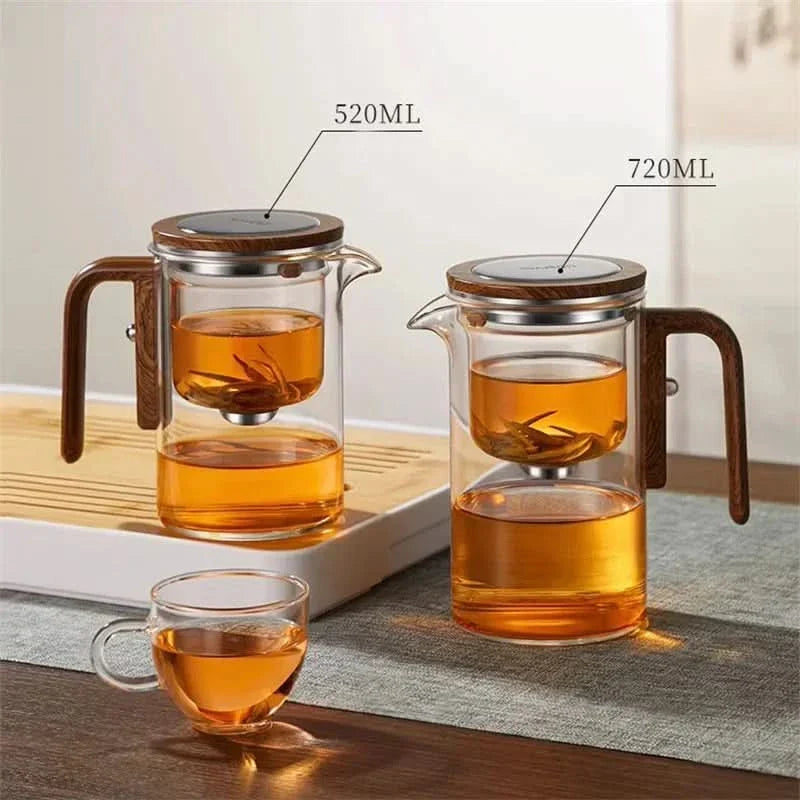 Skanto | Glass tekanne med infuser og treskaft – ZenSteep