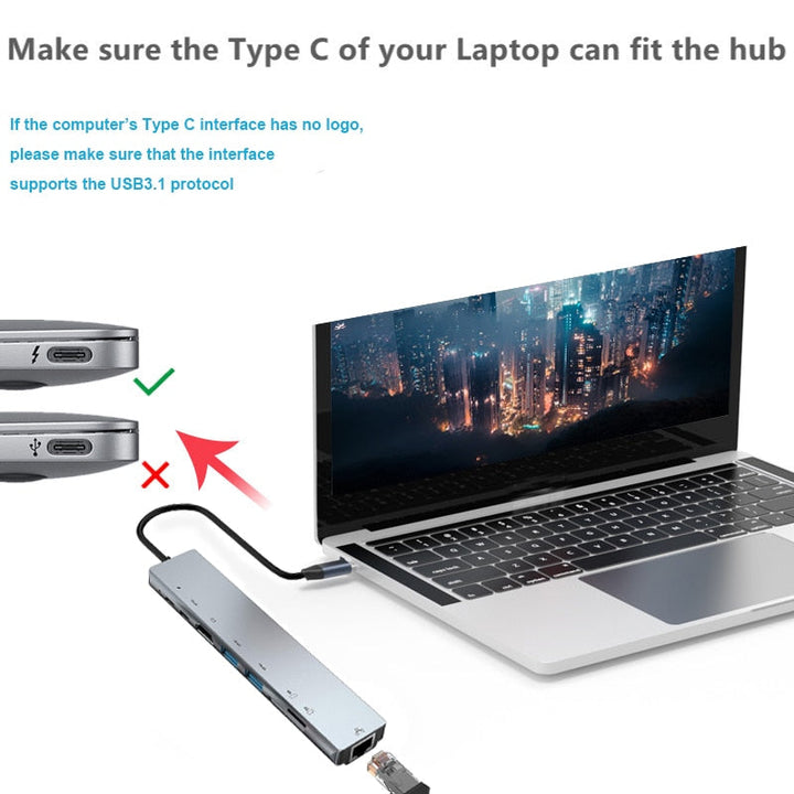 Skanto | Thunderbolt 3 USB-C Hub med HDMI, PD, SD/TF for MacBook Air M1 og iPad Pro