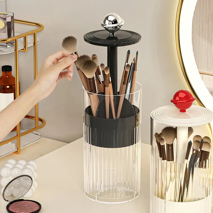 Auto Lift & Luxe Makeup Brush Organizer | Skanto