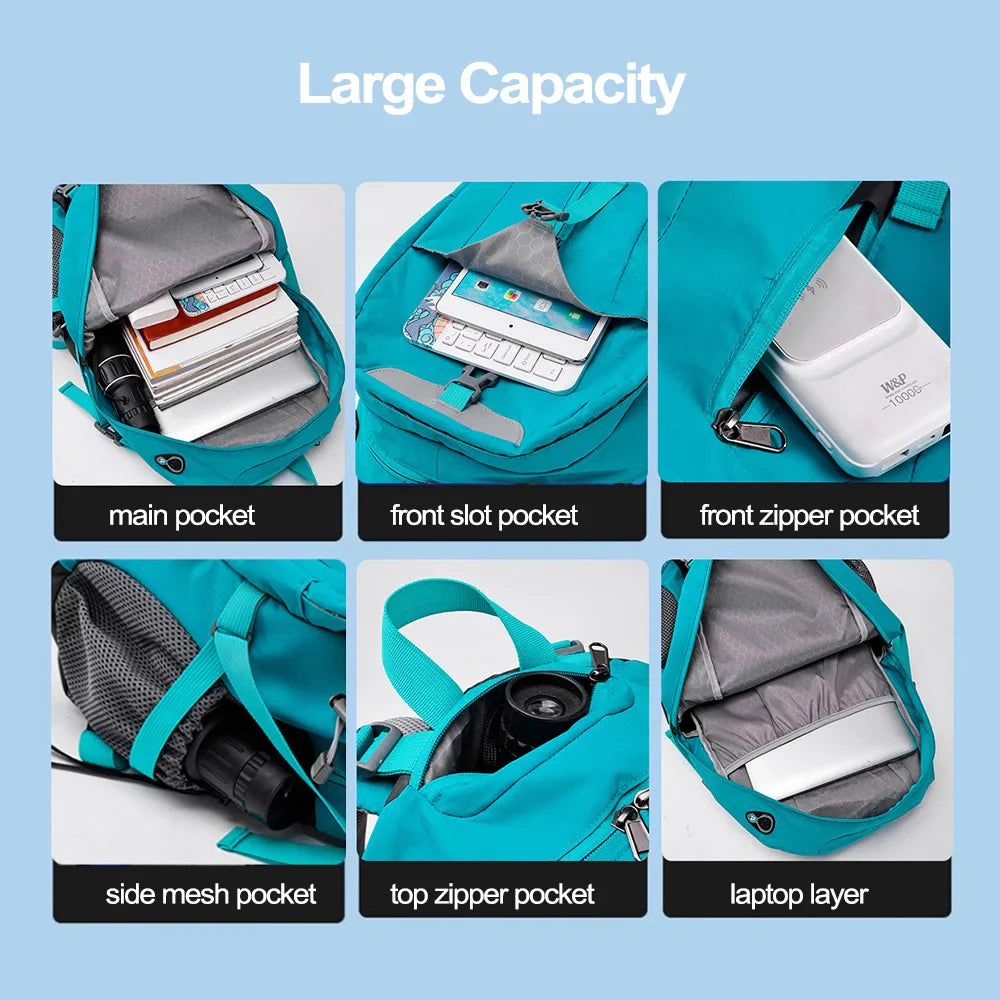 Norvo | Reise ryggsekk TrekVault 40 | 40 L Utendørs ryggsekk med regntrekk | For fotturer, reise og daglig bruk | 31 × 20 × 52 cm