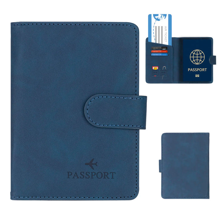 Skanto | Passholder Travello | RFID-beskyttelse | Ekte lærutseende | For kvinner og menn