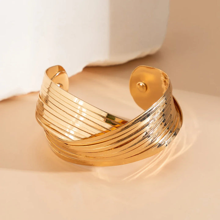Skanto | Spiral Cross Wrap Bangle Armbånd