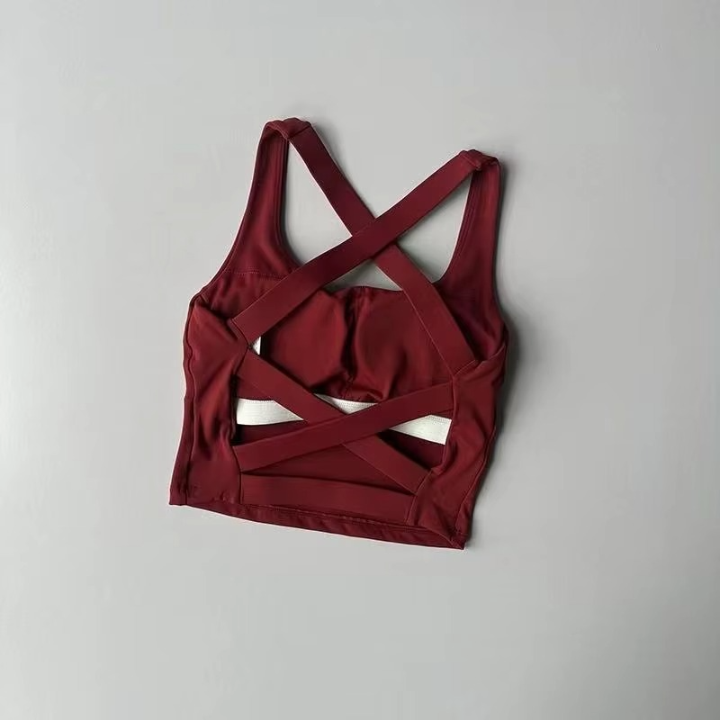 Skanto | Sømløs Sports-BH for kvinner Push Up Yoga og Løp Top