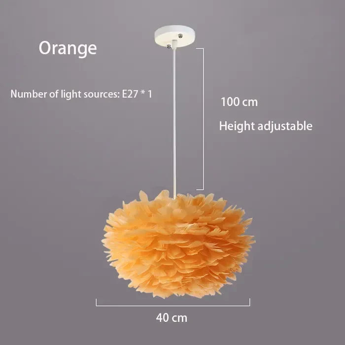 Skanto | Skandinavisk Fjær Pendellampe med Moderne LED