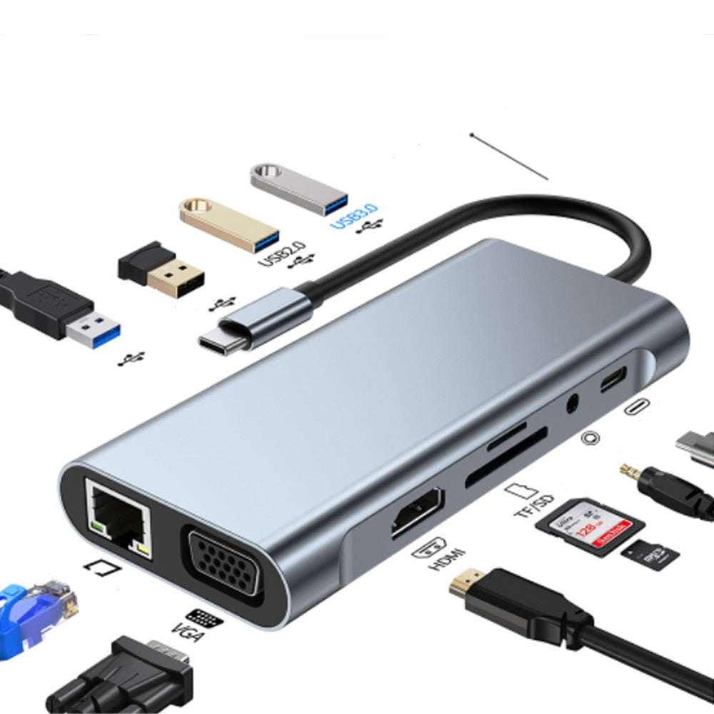 Norvo | Thunderbolt 3 USB-C Hub med HDMI, PD, SD/TF for MacBook Air M1 og iPad Pro