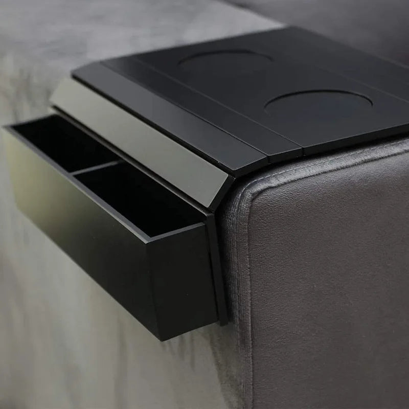 Minimalistisk bambus-sofa-armstøtte-organizer