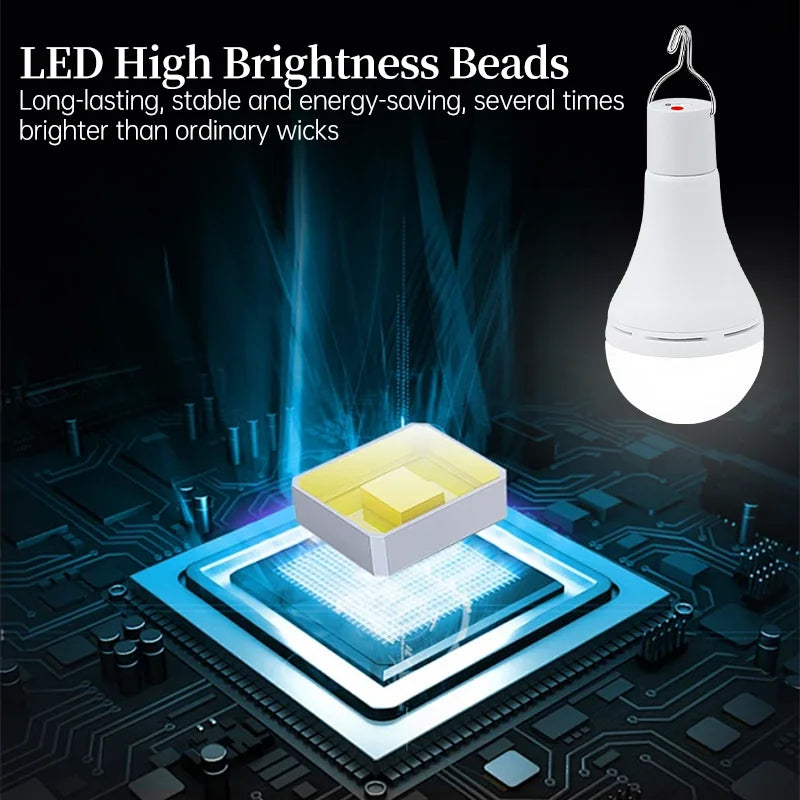 Norvo | SolaGlow LED Solenergi Campinglys | Vanntett & Oppladbar | Med USB & Solenergi | For Telt, Hage & Nødssituasjoner