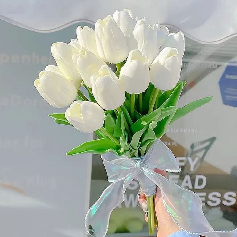 Skanto | Kunstig Tulipanbukett med Realistiske Livaktige Blomster