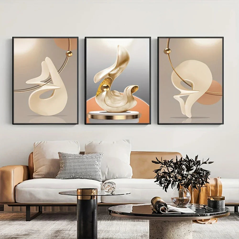 Modern Aesthetics Abstract Still Life Wall Art Fine Art Canvas Print Light Luxury Pictures for Living Room Dining Room Home Office Decor | Skanto