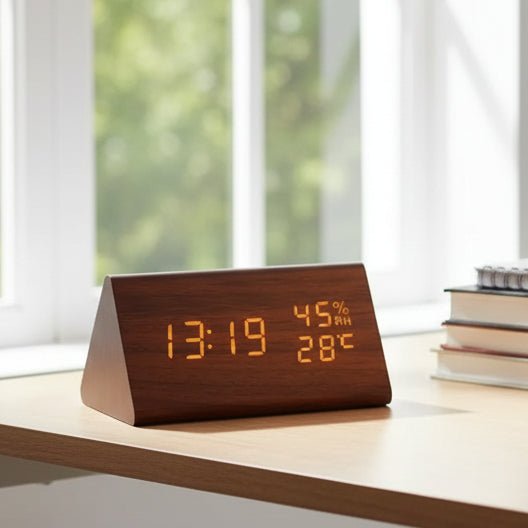 LED Vekkerklokke Tre-Look med 3 Alarmer & Temperatur | Skanto