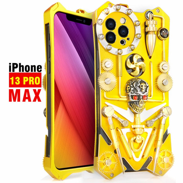 Skanto | Mekanisk Hodeskalle Cyberpunk Stil iPhone Deksel