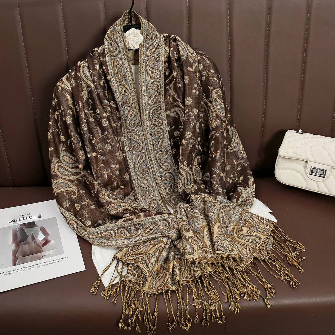 Skanto | Élégancea | Dame skjerf | Cashmere følelse | 70 × 190 cm | Luksus trykk & varm