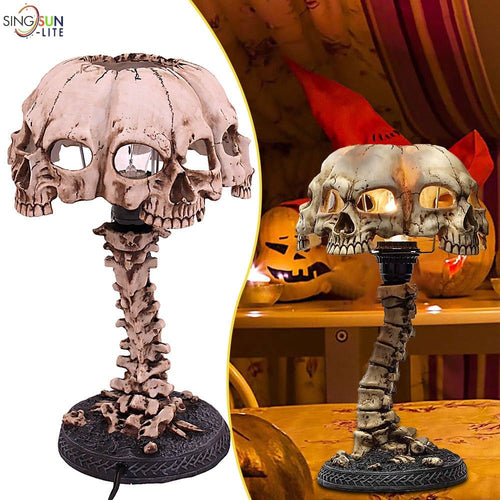 Skanto Luminøse Hodeskalle Nattlys Kreativ Harz Hodeskalle Bordlampe Hjem Kontor Dekor Desktop Ornament Skanto Fest Dekor