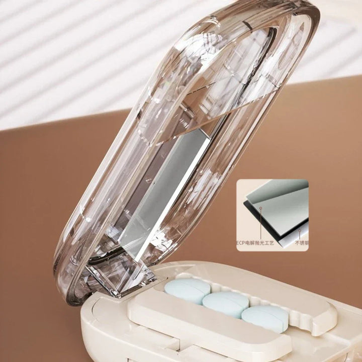 Pocket Size Dustproof Pill Cutter Organizer | Skanto