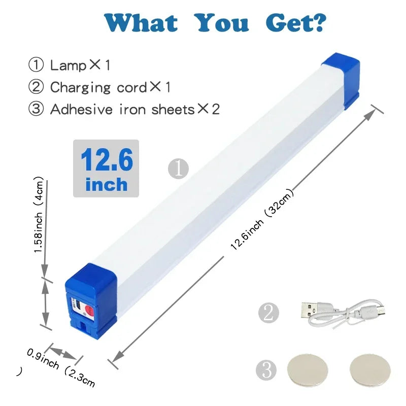 Norvo | MagnaBeam LED Rør | Oppladbar Campinglampe med Magnet og Krok | 32/52 cm | Bærbar Nødlys for Utendørs & Kjøretøy