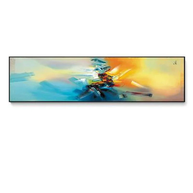 Modern Abstract Wide Format Wall Art Fine Art Canvas Print Pictures for Living Room Over Sofa Art for Bedroom Over Bed | Skanto