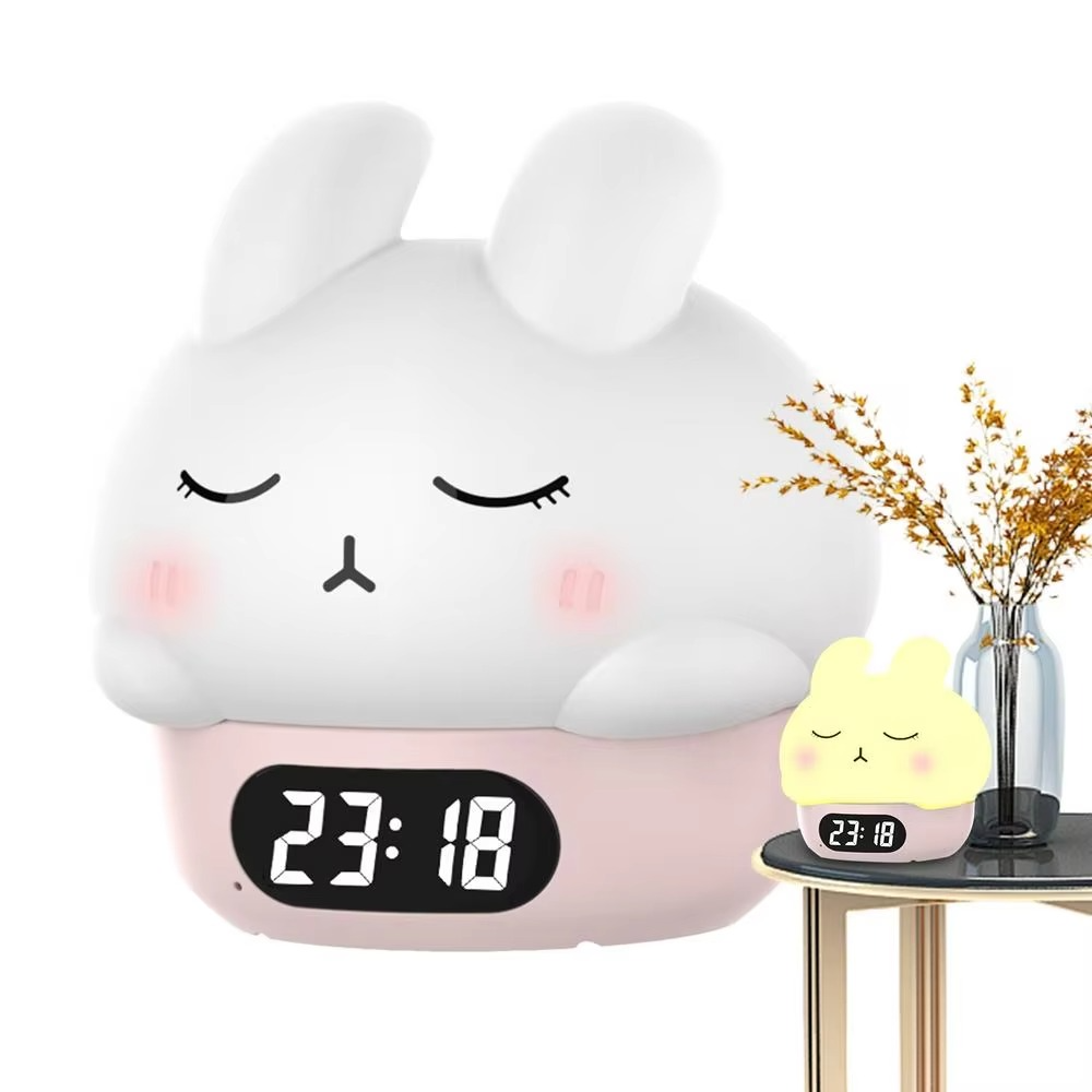 Skanto | Bunny Digital Vekkerklokke med Søvntreiner og Nattlys