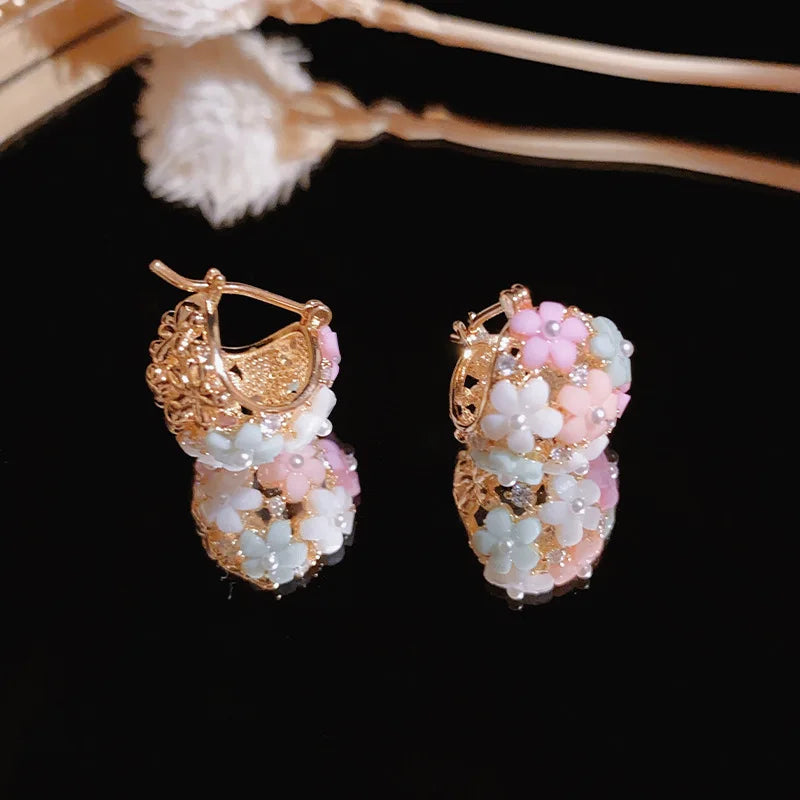 Skanto | Zircon Perle Blomst Elegante Ører
