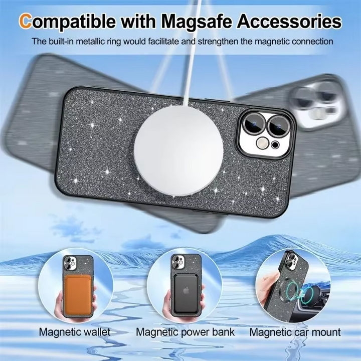 Skanto | Glitrende elektroplate etui med MagSafe for iPhone