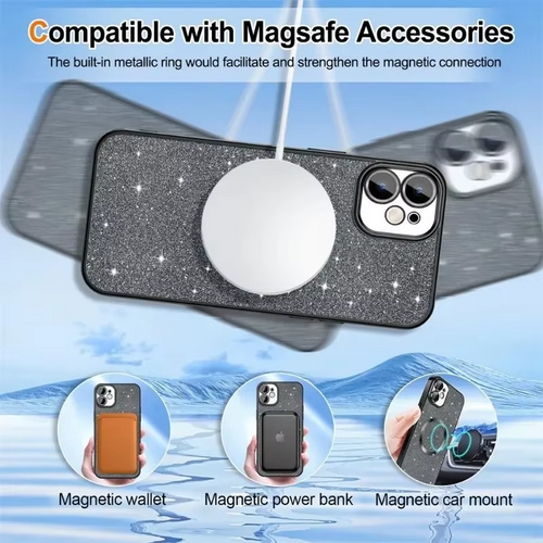 Funkel galvanisert Hülle med MagSafe for iPhone