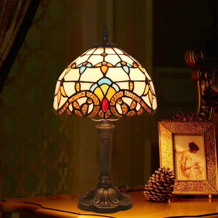 Skanto | Antikk Farget Glasslampe