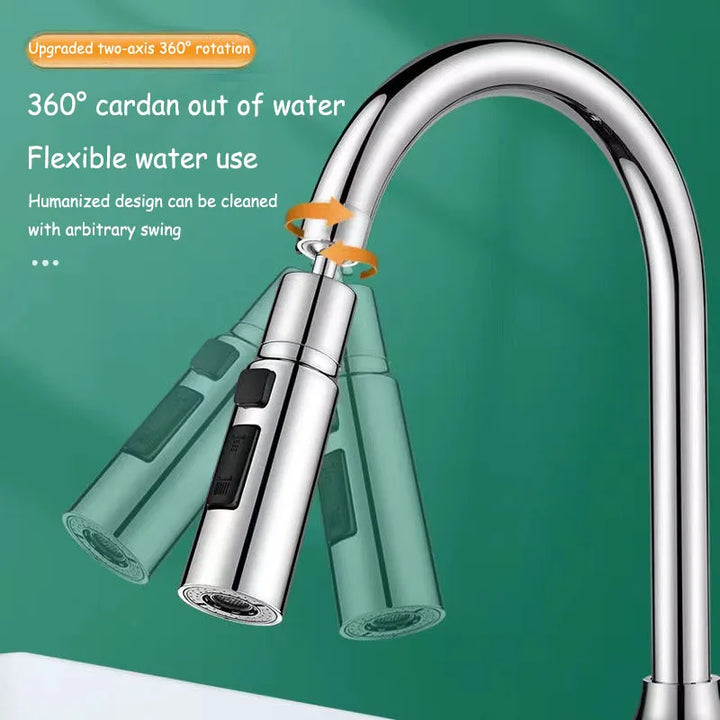 HydroFlex360 – Multifunksjonelt 360°/720° Rotérbart Kjøkkenkranfest med 3 Spraytyper | Skanto