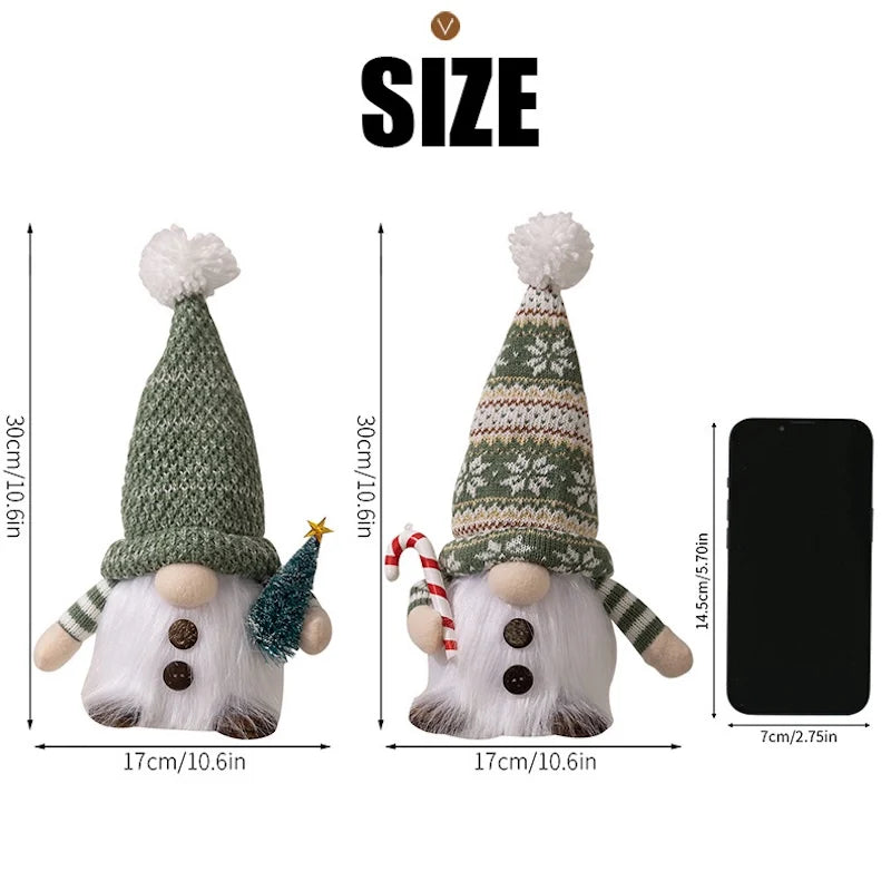 Skanto | Jule nisse dekorasjon | LED nattlys | Varm glød ferie ornament