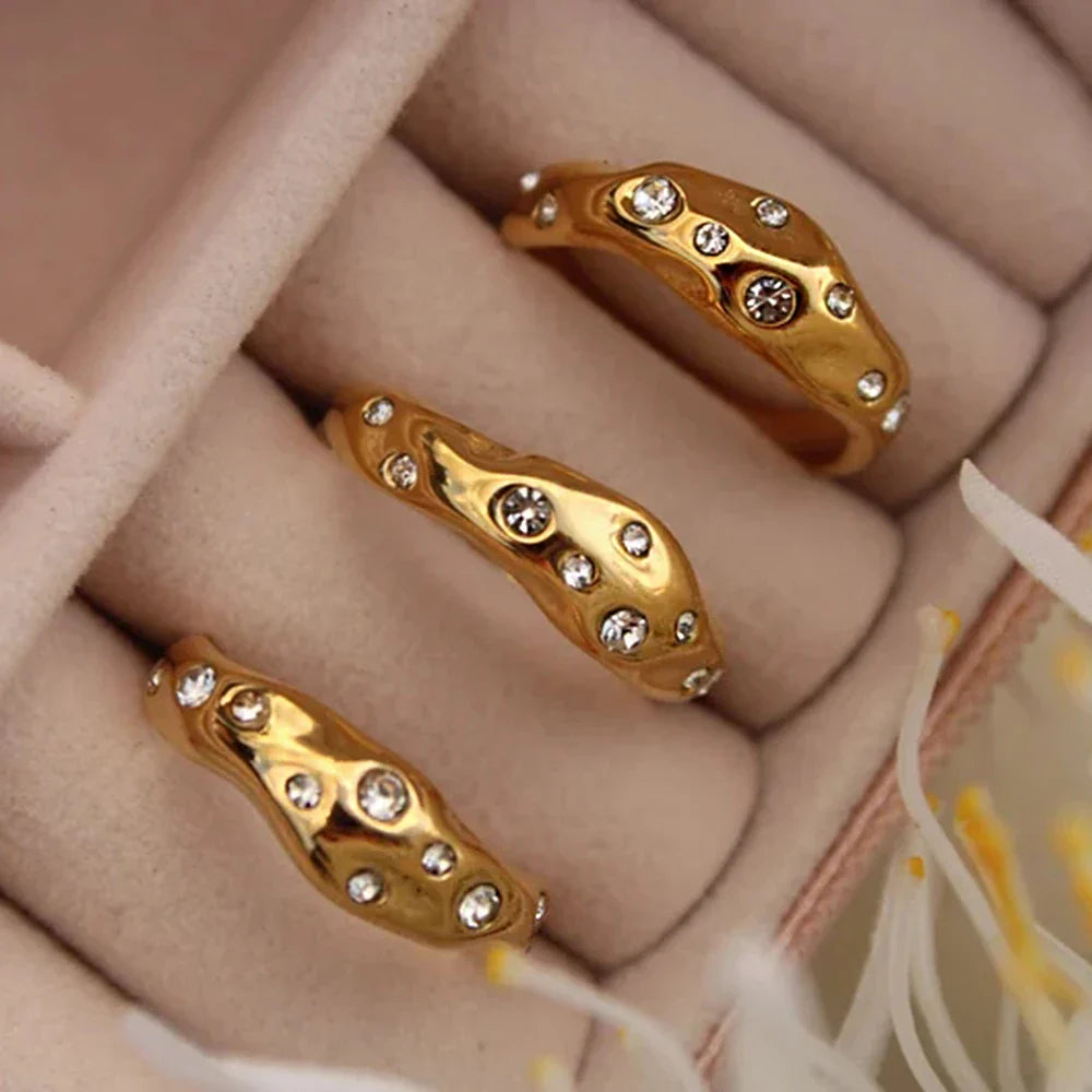 Skanto | Gull Diamant Innebygd Ring