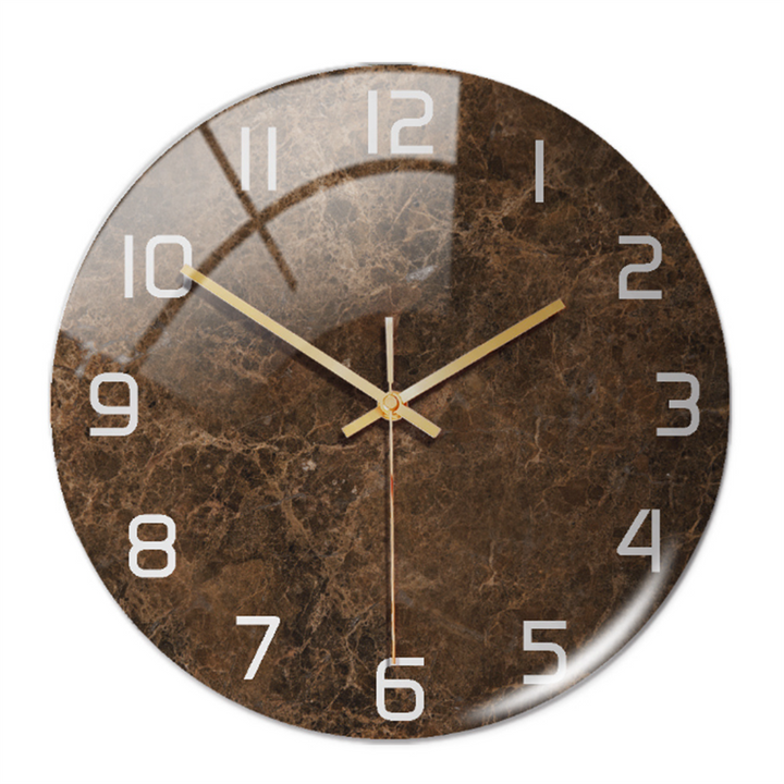 Skanto | Stilfull Veggklokke med Marmorstruktur - MarbleTime