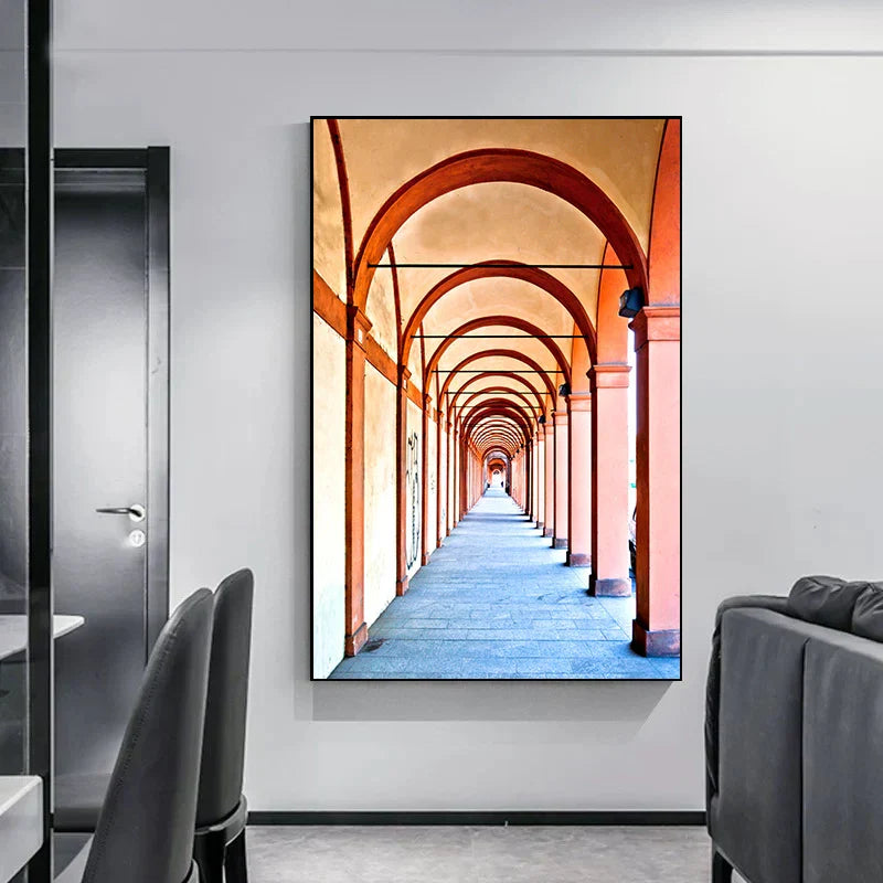 Minimalist Abstract Architectural Wall Art Fine Art Canvas Prints Posters Pictures For Modern Apartment Living Room Home Office Decor | Skanto