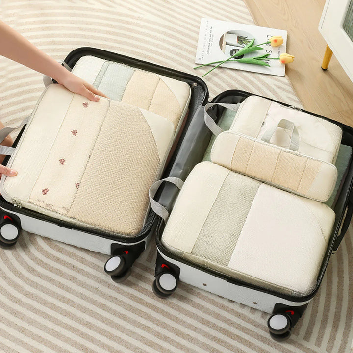 Skanto | PackNest Kompresjons Organizer Set | 5-delt | Plassbesparende & Vannavvisende | Ideell for reise & hverdagsbruk
