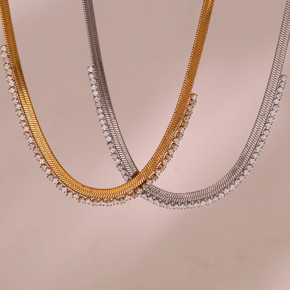 Skanto | Herringbone Diamond Dazzle Necklace