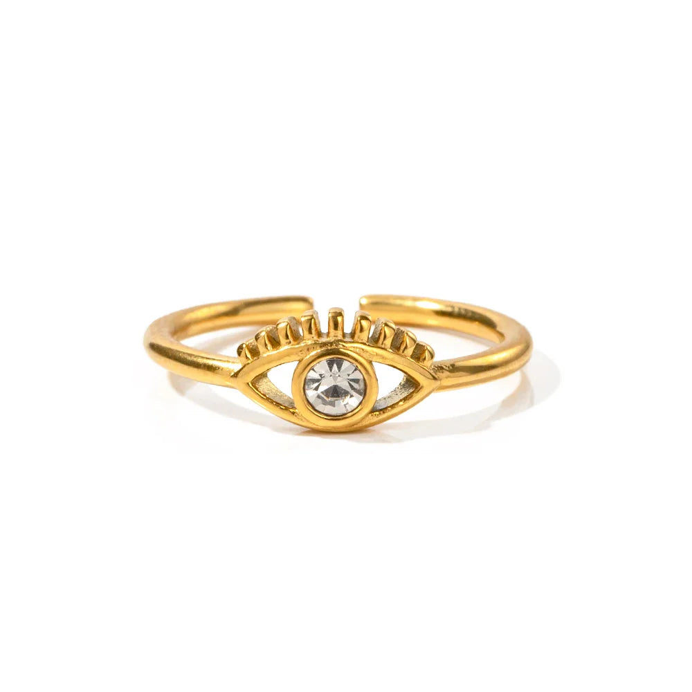 Skanto | Justerbar 18k Diamant Senter Ondt Øye Ring