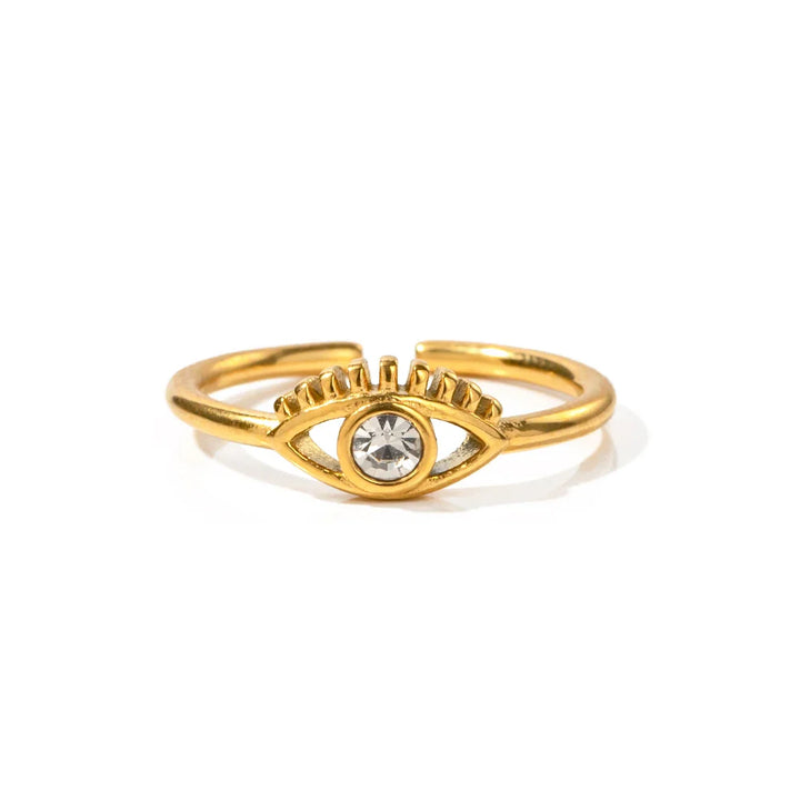 Skanto | Justerbar 18k Diamant Senter Ondt Øye Ring
