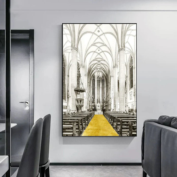 Minimalist Abstract Architectural Wall Art Fine Art Canvas Prints Posters Pictures For Modern Apartment Living Room Home Office Decor | Skanto