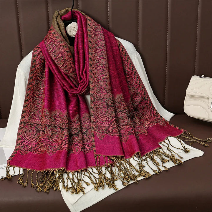 Skanto | Élégancea | Dame skjerf | Cashmere følelse | 70 × 190 cm | Luksus trykk & varm