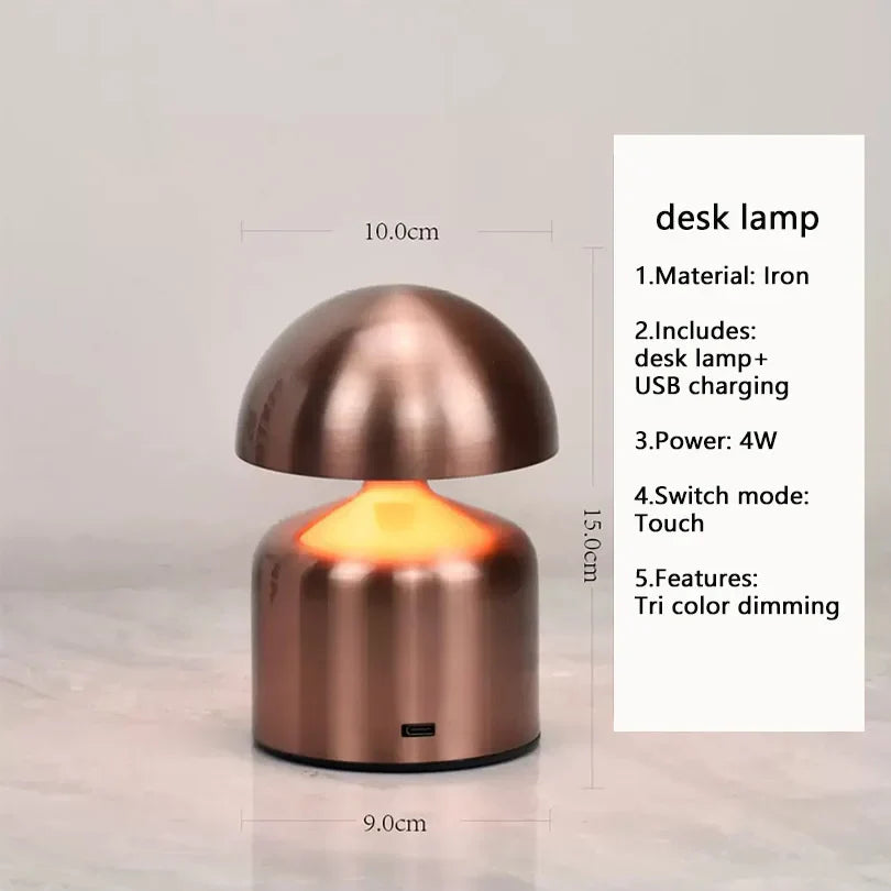 Skanto | LumoVerde LED bordlampe | Oppladbar | 3 fargetemperaturer & berøringsdimmer | 4W | 5V