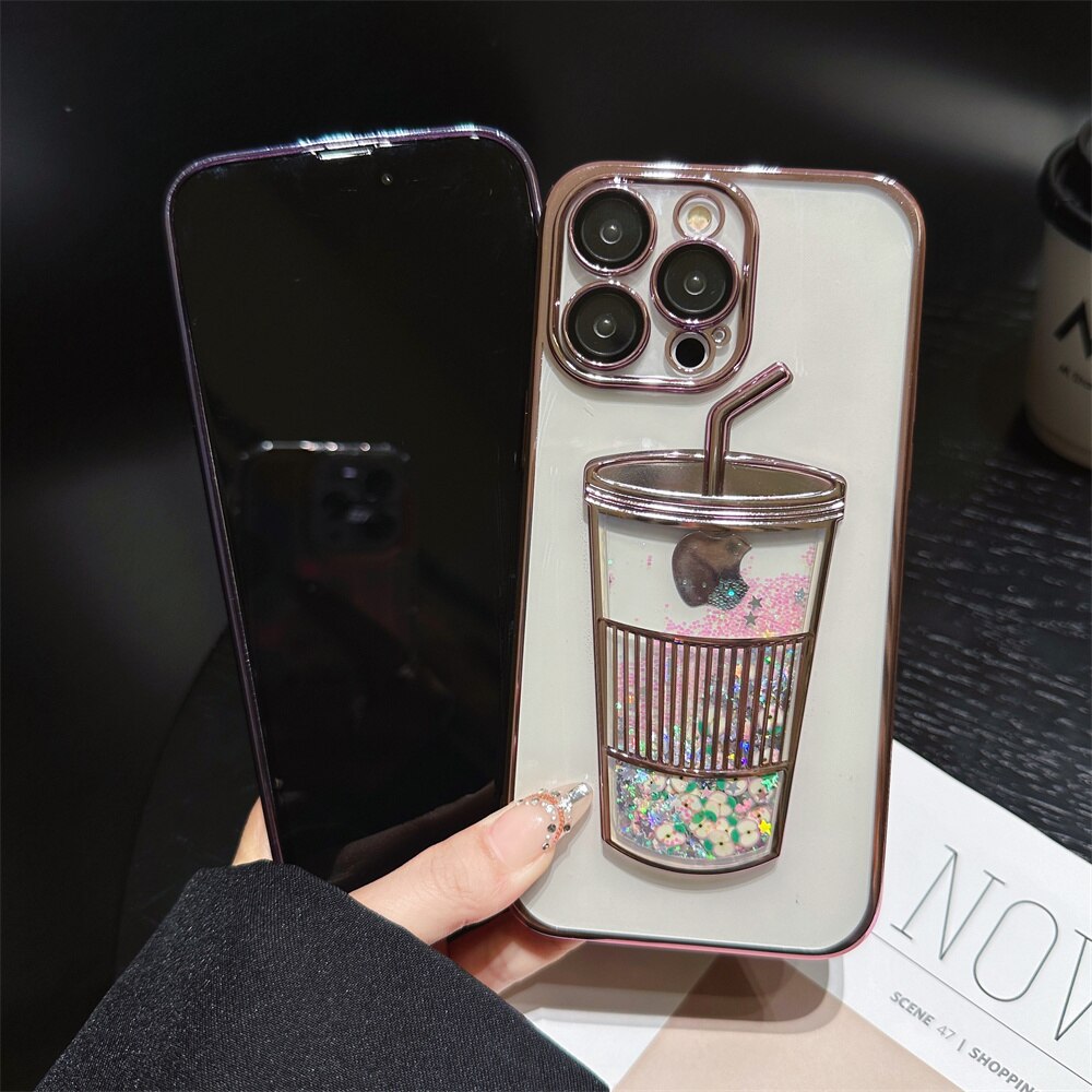 Skanto | Glitter Star Drink Cup iPhone Cover