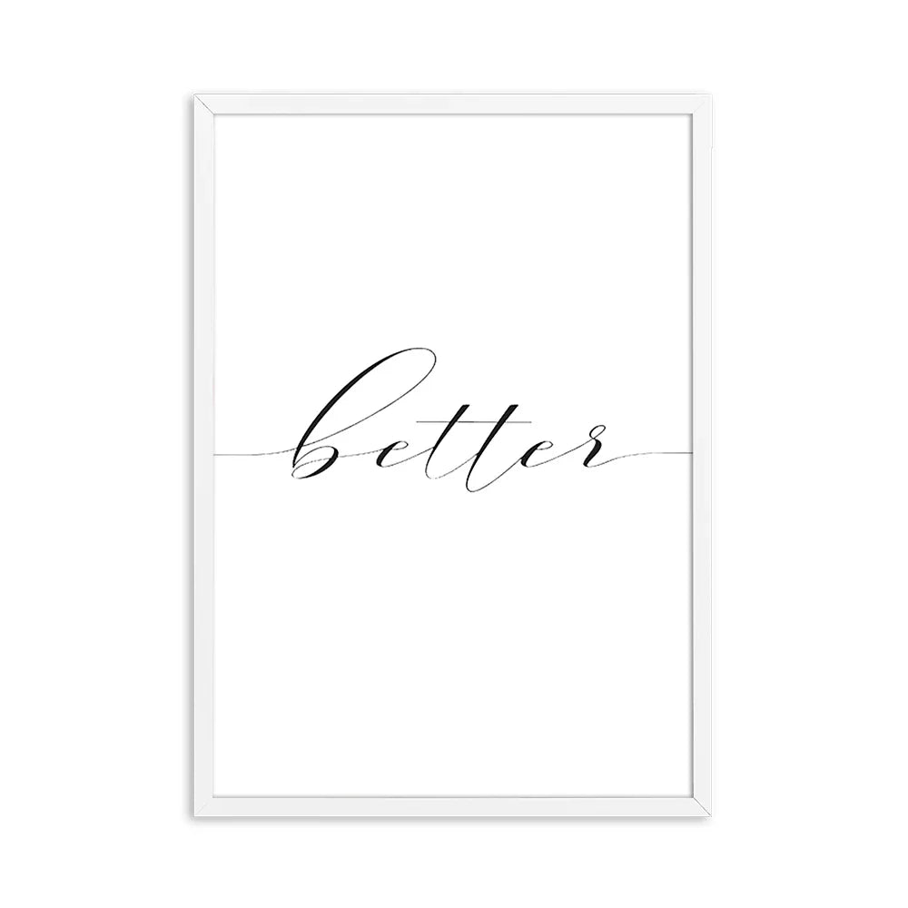 Lovers Quote Wall Art Black White Minimalist Typographic Posters Fine Art Canvas Prints Picture For Bedroom Living Room Art Decor | Skanto