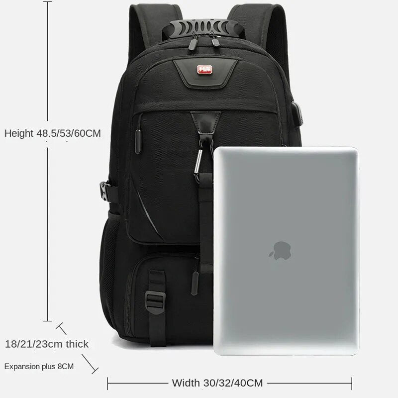 Skanto | TechTrek Pro Explorer Ryggsekk med USB-port – 50L-80L Reiseteknikk