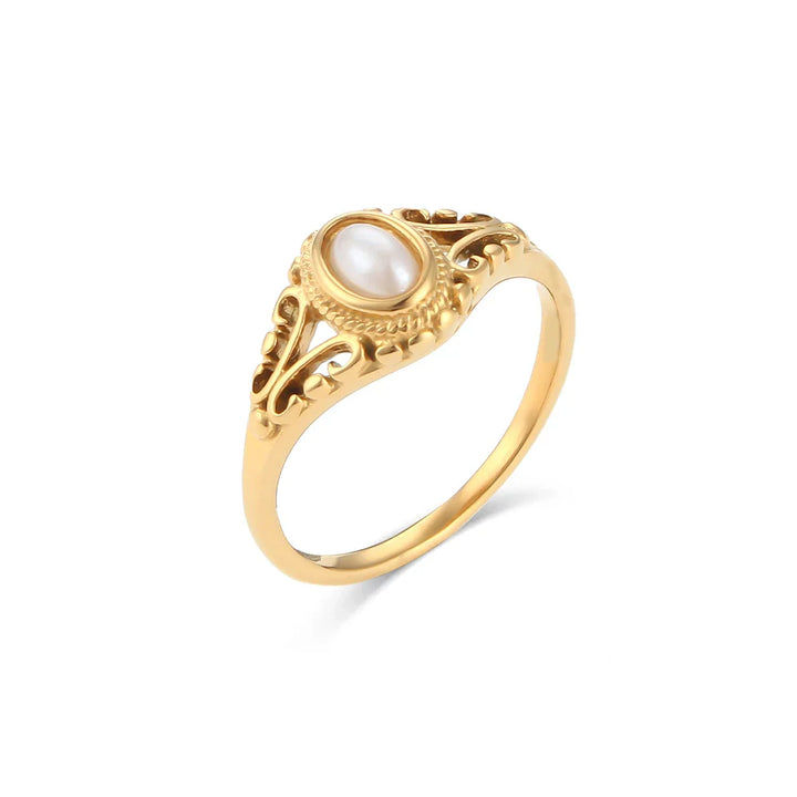 Skanto | 18k vintage inspirert perle ring