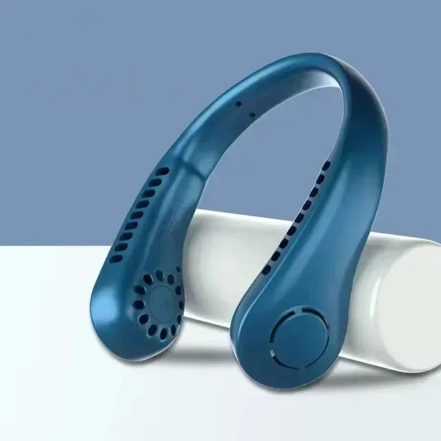 Bærbar mini nakkefan – Bærbar USB luftkjølt fan for sommer, utendørs sport, løping, reise, uten blader design | Skanto