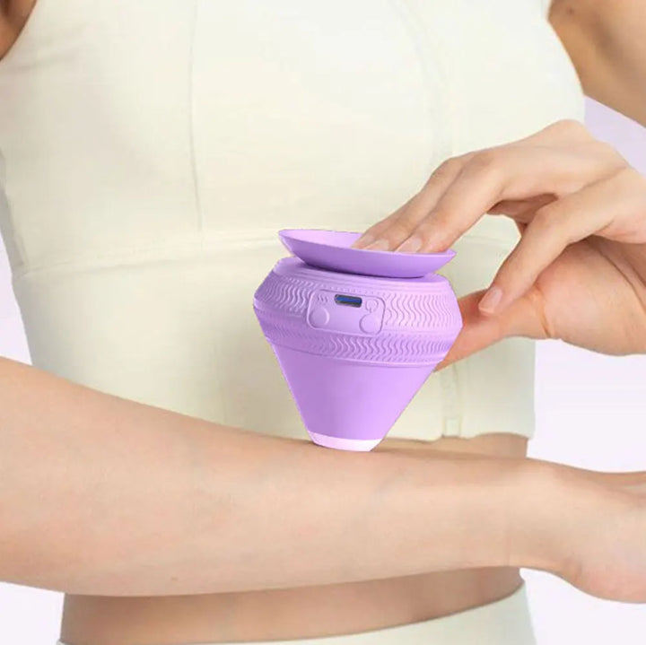 Skanto | Vibrasjoner Massasje Ball FlexiVibe | USB Oppladbar | Varme & Vibrasjon Terapi | Silikon | Bærbar & Selvklebende