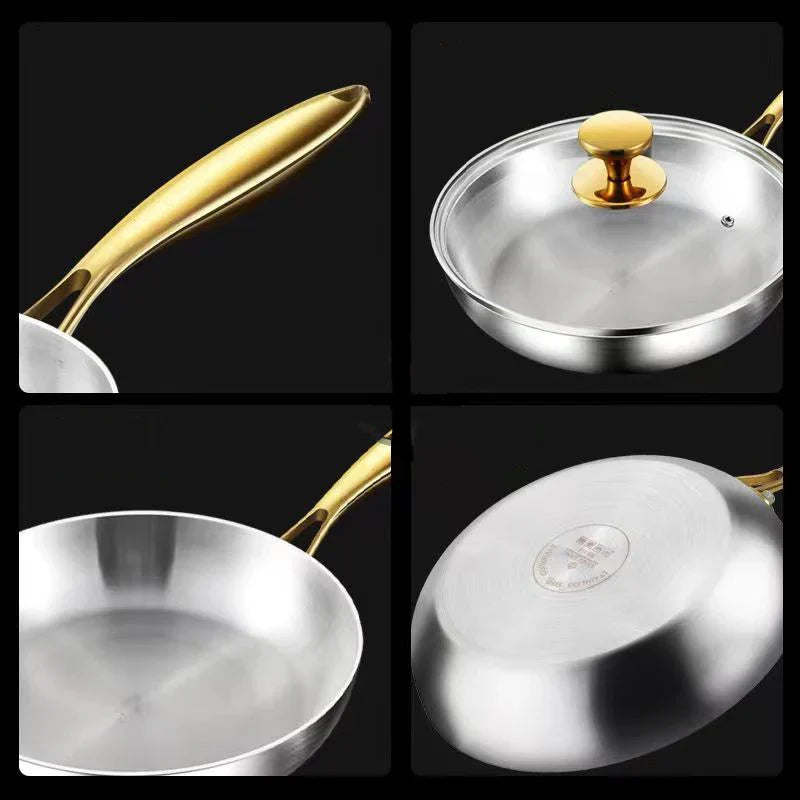 ChefSteel – Profesjonell Rustfritt Stål Stekepanne for Gass & Induksjon Skanto