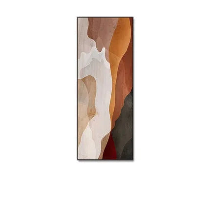 Modern Abstract Shades of Brown Beige Vertical Format Wall Art Fine Art Canvas Prints Pictures for Foyer Living Room Hallway Nordic Home Decor | Skanto