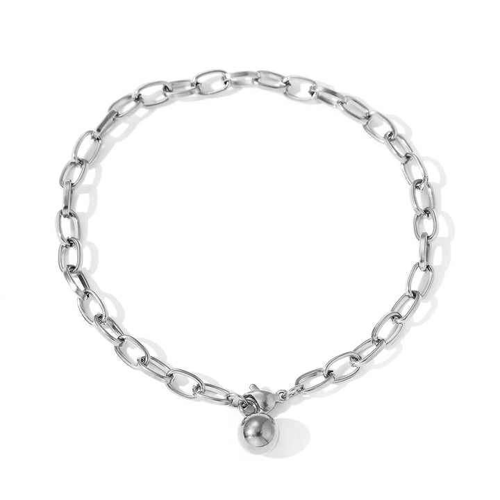 Skanto | Chunky Paperclip Quaste Ball Armbånd