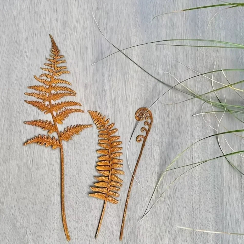 Norvo | FERROBLATT Rust dekorasjonsblad skulptur | Metall hage stake for utendørs og innendørs | Værbestandig og stilfull | Høstdekorasjon for hage og hjem